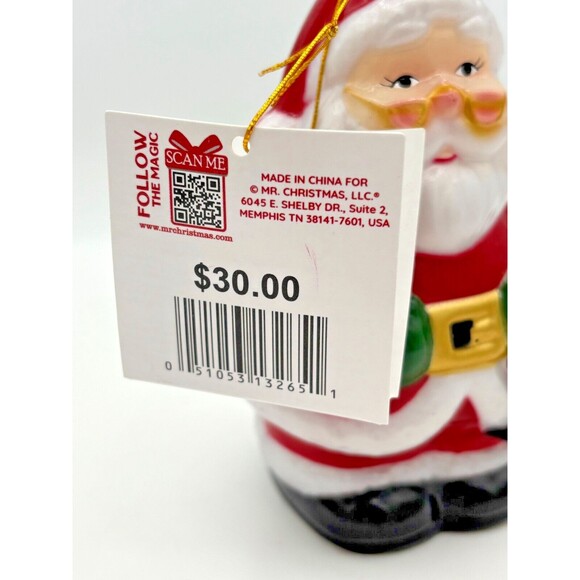 Mr Christmas Santa Blow Mold Ornament Macys‎ Battery Operated LED w/Timer Indoor - Picture 7 of 11